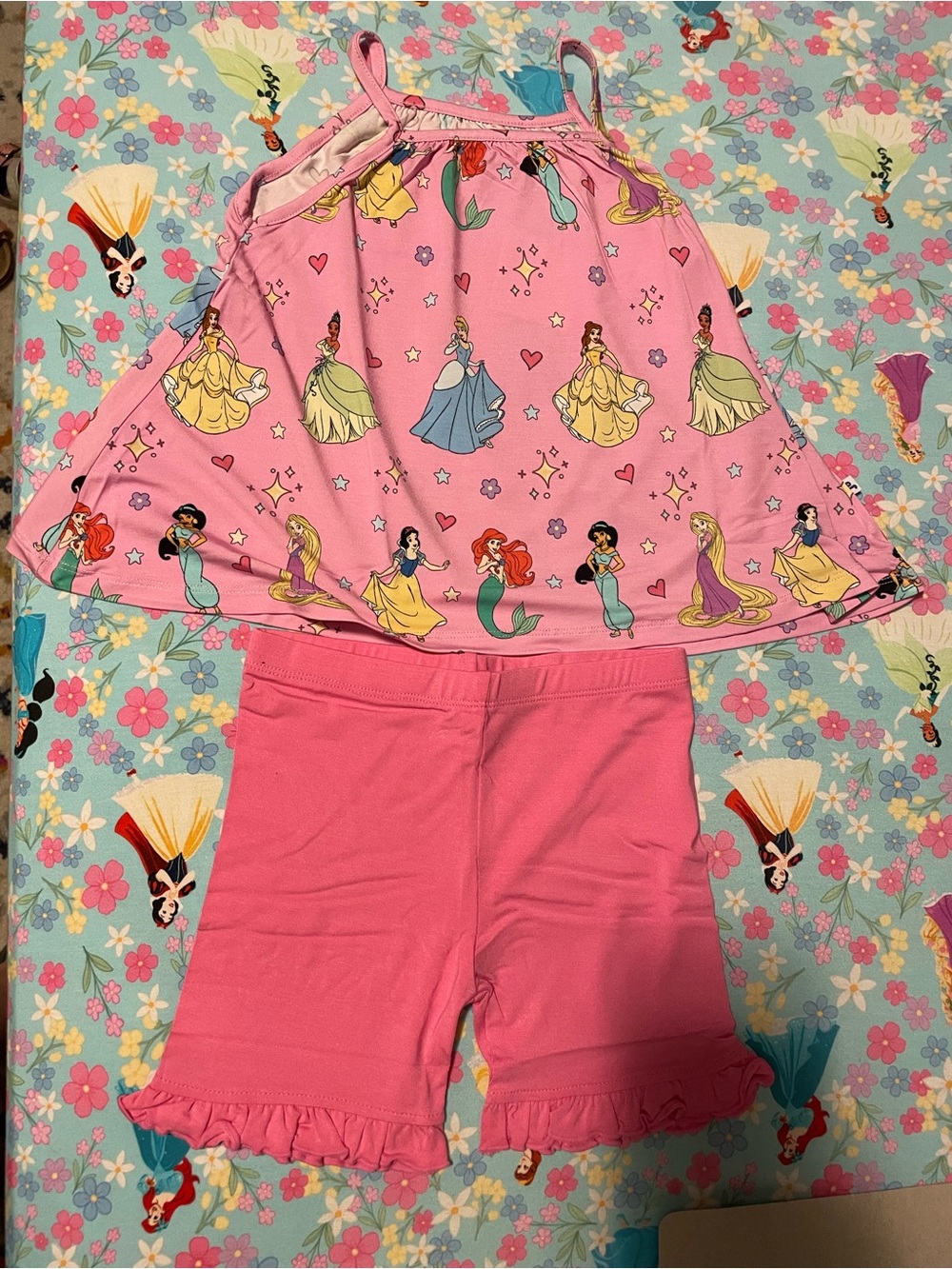 Junebug Bamboo Princess roll call Peplum Cami Top and Shorts